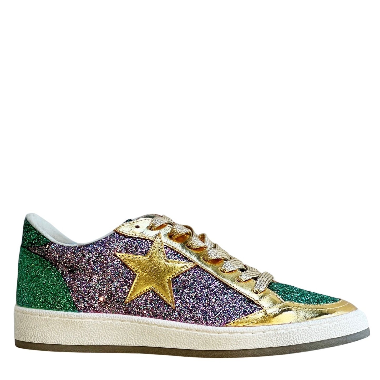 Mardi Gras Glitter Star Sneaker