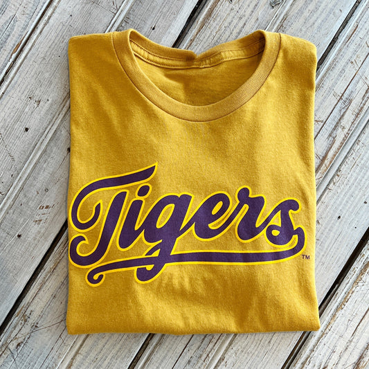 Tigers Script Crop-antique gold