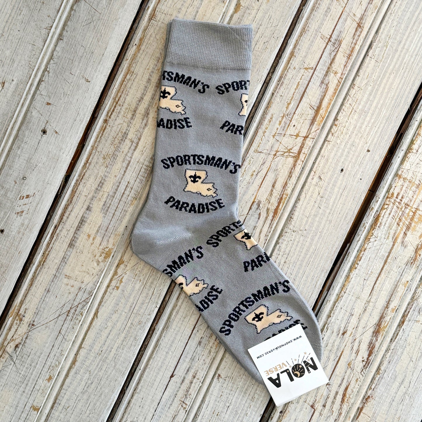 Nolaverse Sportsman Sock-grey/black