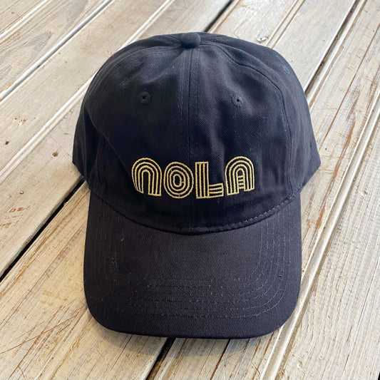 Mono Nola Hat-black & gold