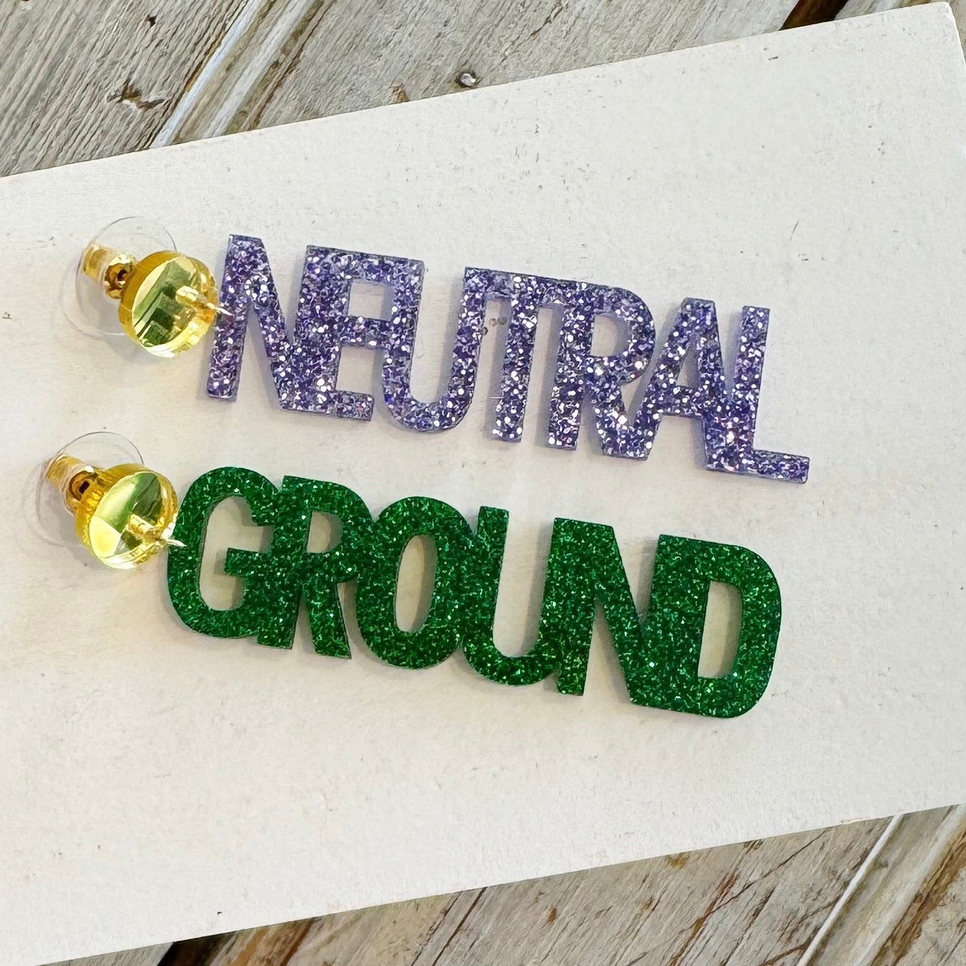 Neutral Ground Acrylic Earring